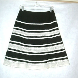 Talbots Petites Black & White Lined Skirt 4P  NWOT